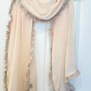 Amanda Blu Light Pink Fringed Scarf
